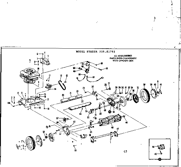 ENGINE AND REEL ASSEMBLY