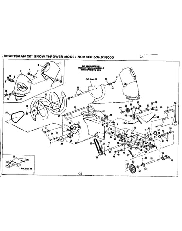 Chute and impeller
