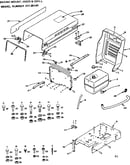 6 garden tractor/engine mount, hood & grill