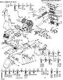 6 garden tractor/main frame, dash and grill