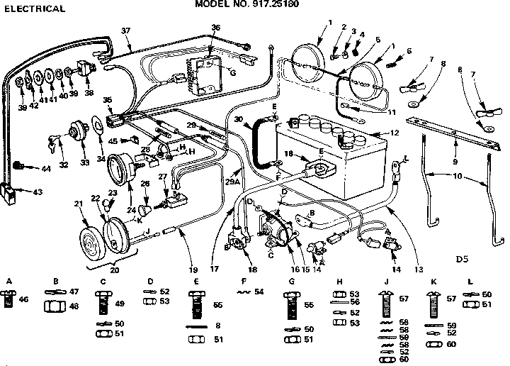 6 twin garden tractor/electrical