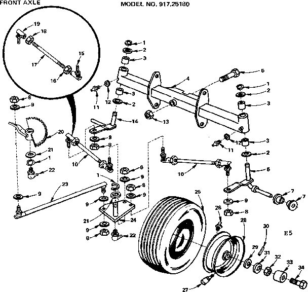 6 twin garden tractor/front axle