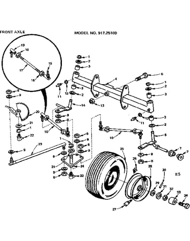 6 twin garden tractor/front axle