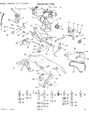 Engine and tines
