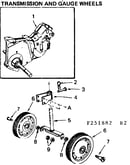 Transmission and gage wheel