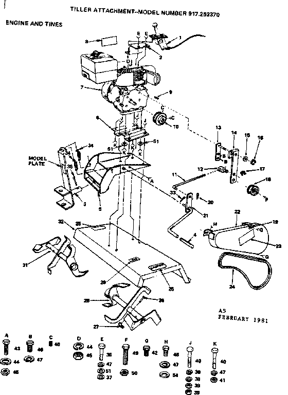 Engine and tines