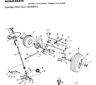 Craftsman S252635 steering, front axle & wheels diagram