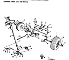Craftsman 917252643 steering front axle and wheels diagram