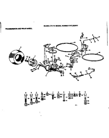 Transmission & rear wheel