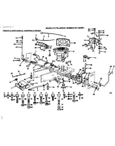 16 lawn tractor/power & mechanical controls group