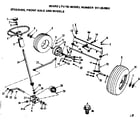 Craftsman 917252653 steering, front axle and wheels diagram