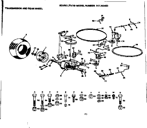 TRANSMISSION & REAR WHEEL