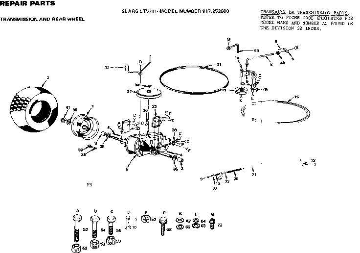 Transmission & rear wheel