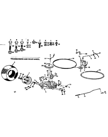 16/transmission & rear wheel