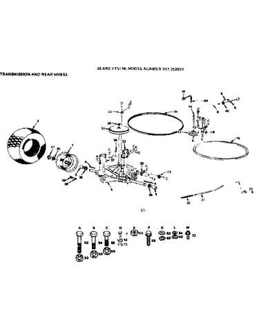 16/transmission & rear wheel