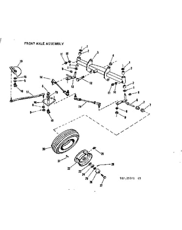 Front axle assembly