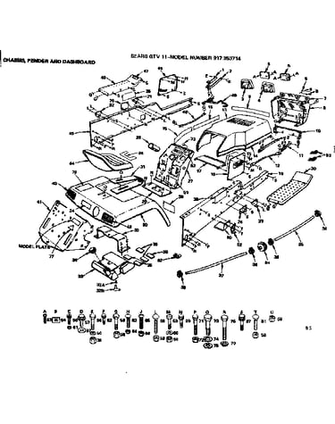 Chassis, fender and dashboard