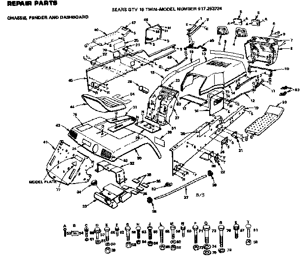 Chassis fender and dashboard