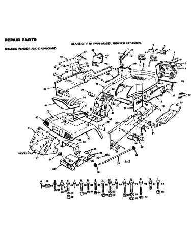 Chassis fender and dashboard
