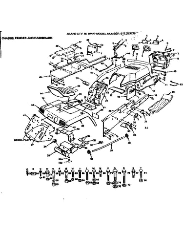 Chassis, fender and dashboard