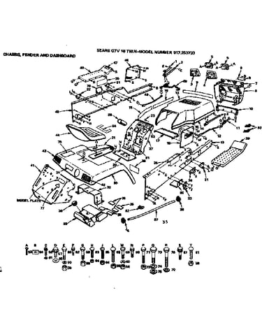 Chassis fender and dashboard