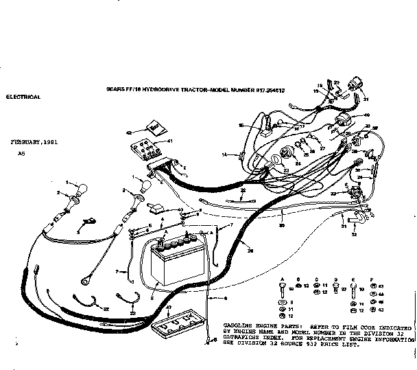 18 hydrodrive tractor/electrical