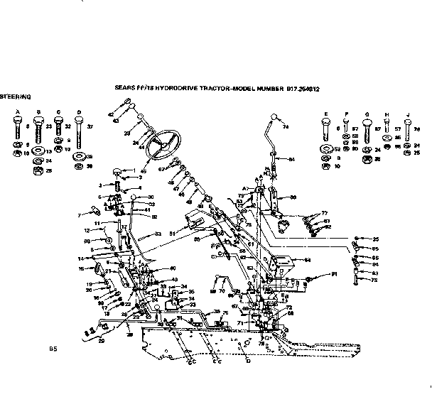 18 hydrodrive tractor/steering