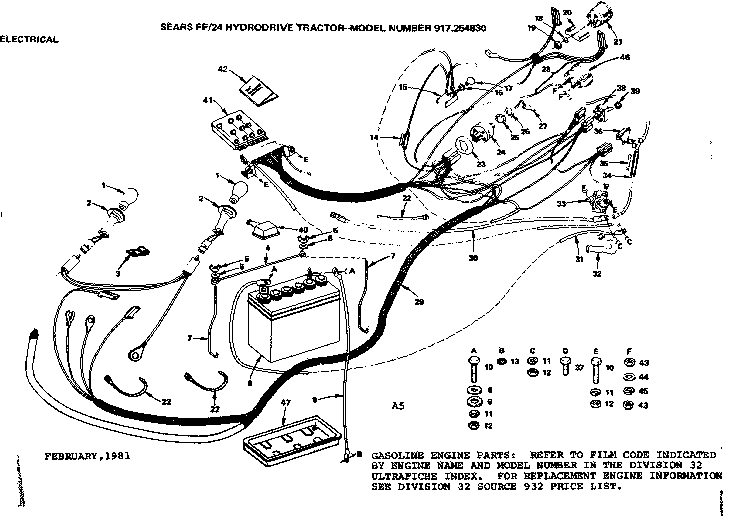 24 HYDRODRIVE TRACTOR/ELECTRICAL