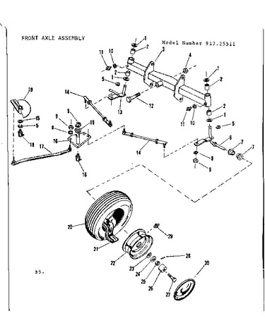 Front axle assembly