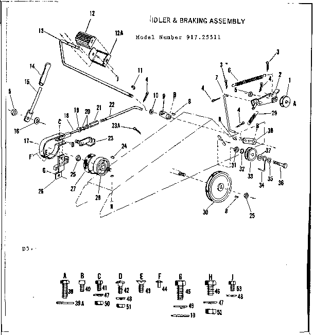 IDLER & BRAKING ASSEMBLY