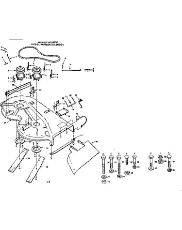 36 lawn tractor/mower housing