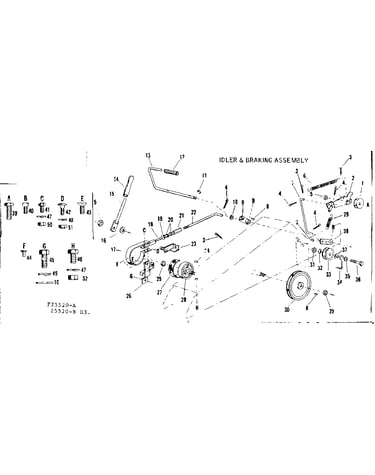 Idler & braking asm.