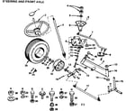Craftsman 917255270 steering and front axle diagram