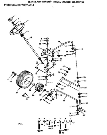 Steering and front axle