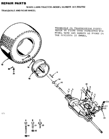 Transaxle and rear wheel