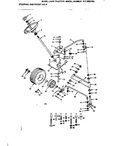 Steering and front axle