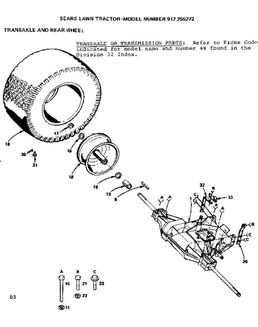 Transaxle and rear wheel