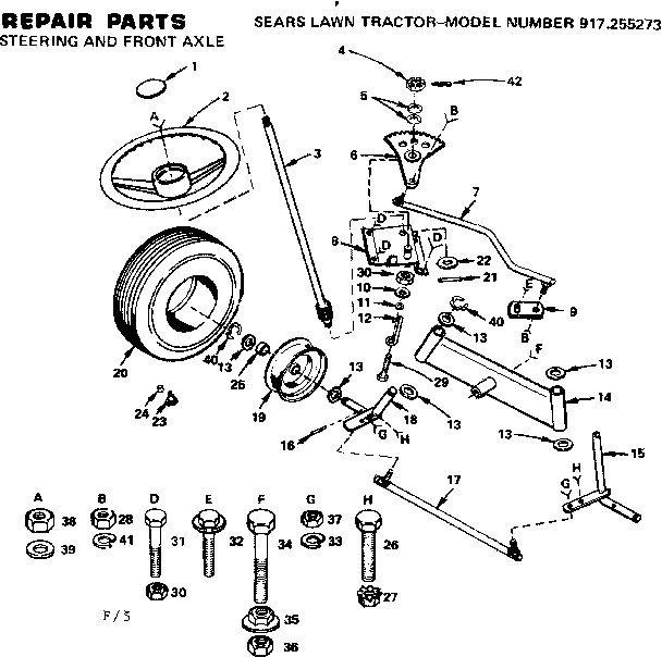 Steering and front axle