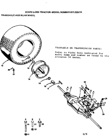 Transaxle and rear wheel