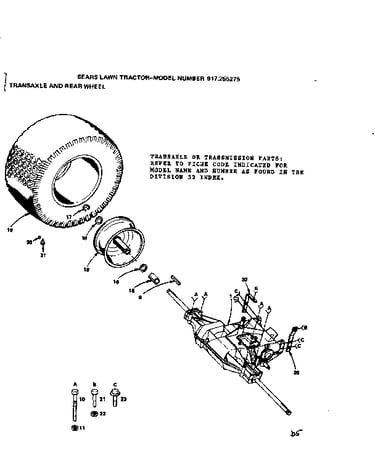 Transaxle and rear wheel
