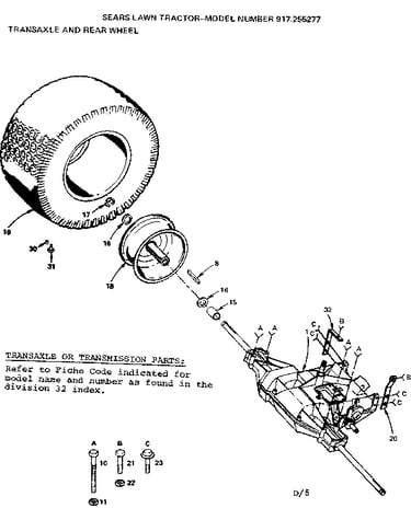 Transaxle and rear wheel