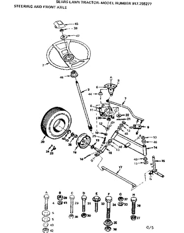Steering and front axle