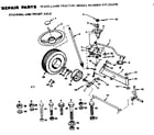 Craftsman S255278 steering and front axle diagram
