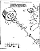 36 lawn tractor/transmission & rear wheel