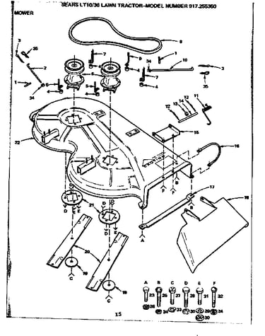 36 lawn tractor/mower