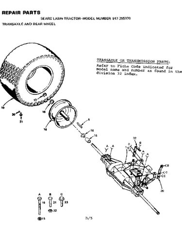 Transaxle and rear wheel
