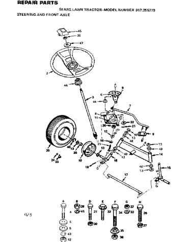 Steering and front axle