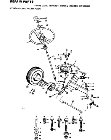 Steering and front axle