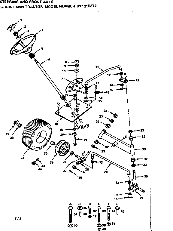 Steering and front axle