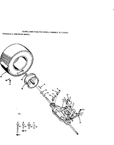 Transaxle and rear wheel